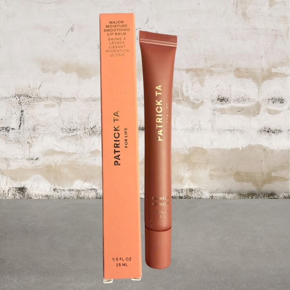PATRICK TA $25 Major Moisture Smoothing & Hydrating Tinted Lip Balm Expresso NIB
